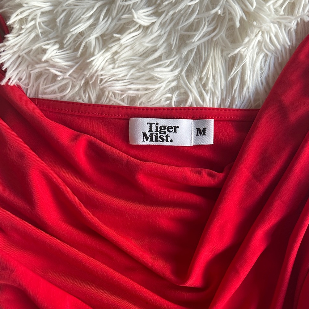 Tiger Mist Red Draped Camisole - Picture 2 of 6